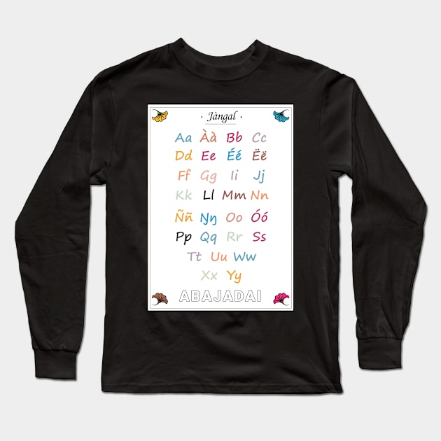 My alphabet in Wolof - poster for children Long Sleeve T-Shirt by AudreyJanvier